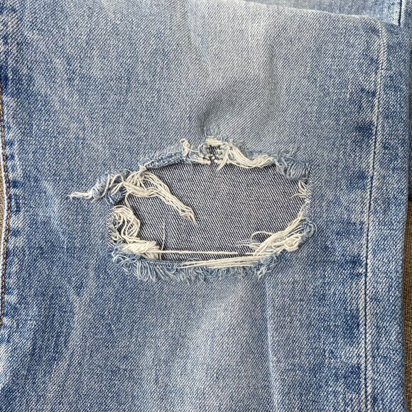 Levi's 501 Original Fit Men's 34 x 32 Mid Rise Blue Distressed Casual Pants - Picture 8 of 15